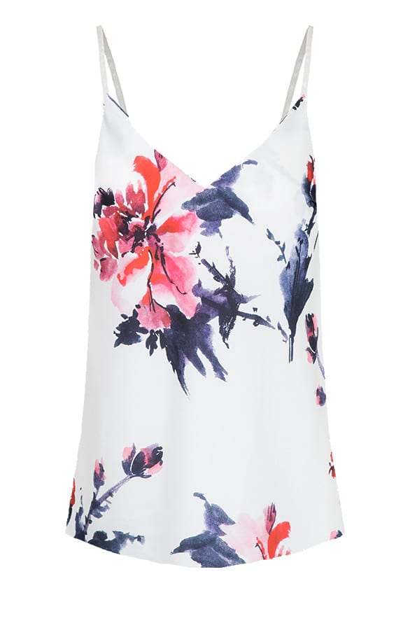 Clara Bloemen Top Blauw – shoparchief