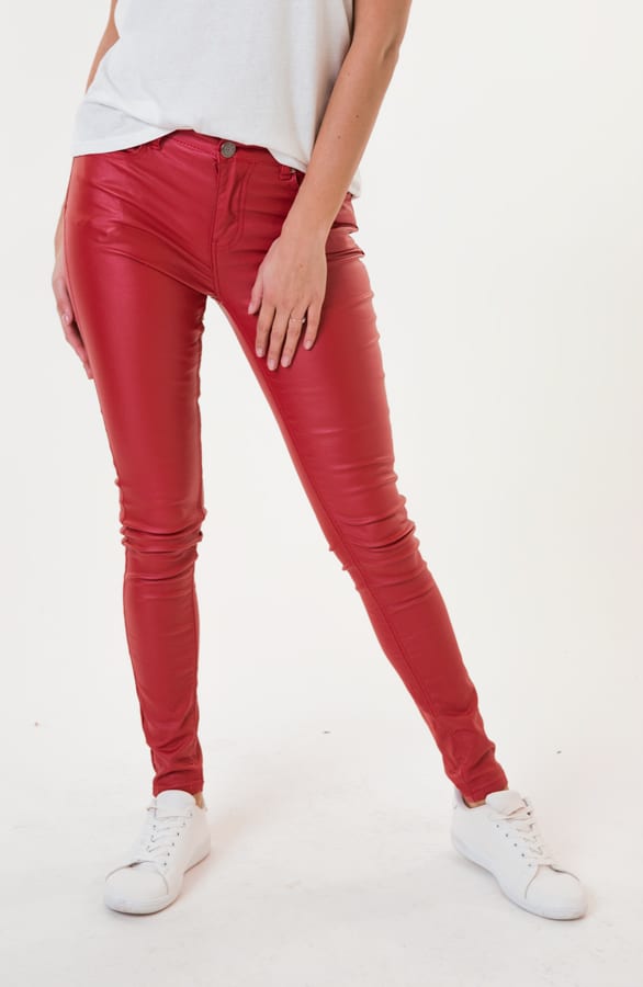 Elle Coating Jeans Rood – shoparchief