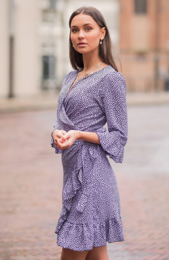 Hartjes Jurk Overslag Amelia Lila – shoparchief — foto 3