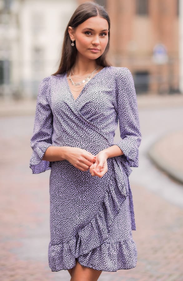 Hartjes Jurk Overslag Amelia Lila – shoparchief — foto 4