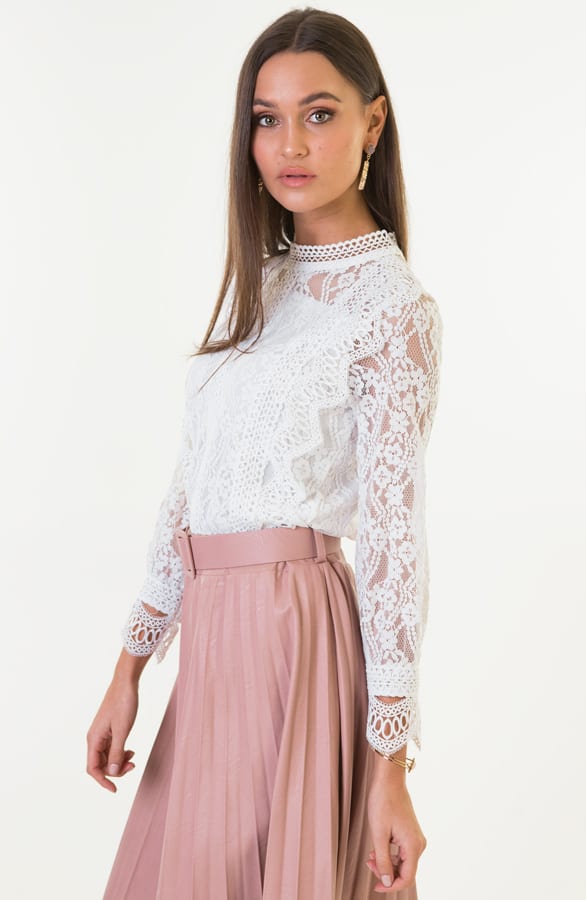 Kanten Blouse Eloise Wit – shoparchief — foto 3