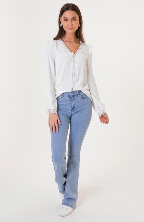 Kanten Blouse Maeve Wit – shoparchief — foto 4