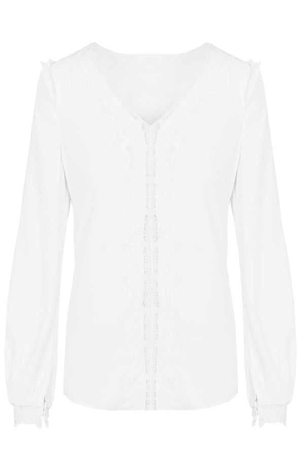 Kanten Blouse Maeve Wit – shoparchief