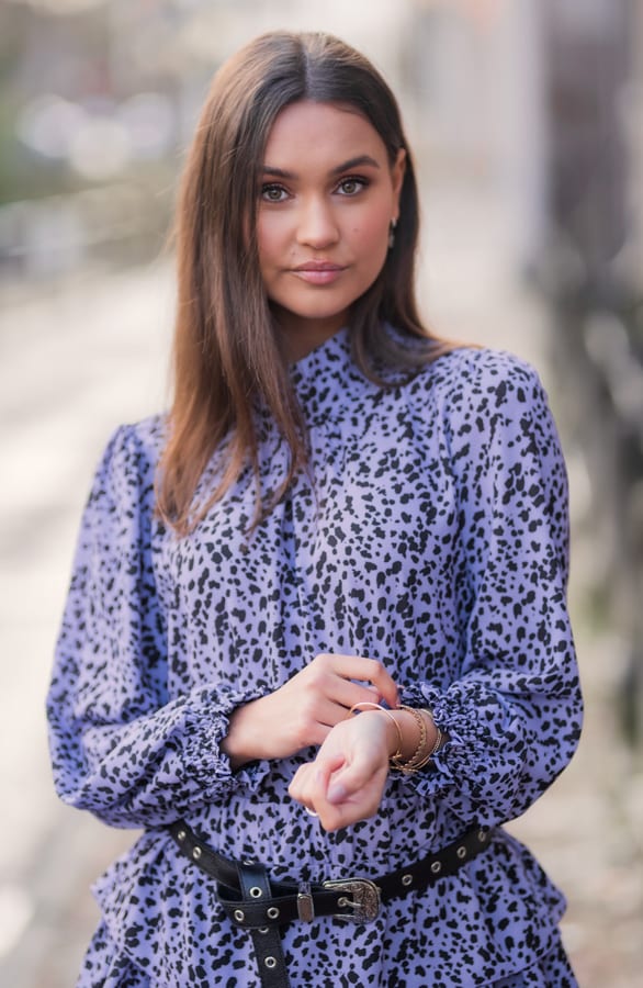 Leopard Blouse Caitlyn Lila – shoparchief — foto 2