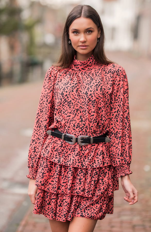 Leopard Rok Ivy Koraal – shoparchief — foto 5