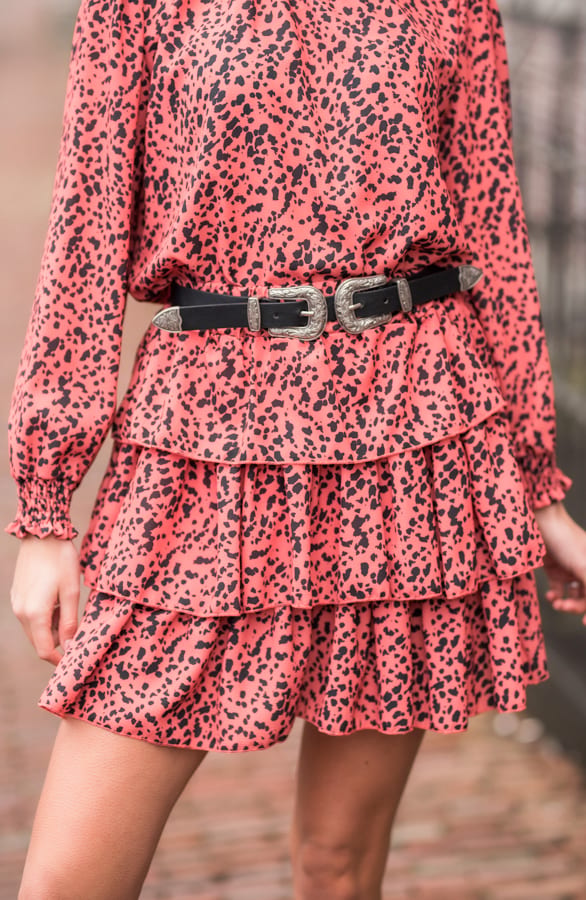 Leopard Rok Ivy Koraal – shoparchief — foto 2