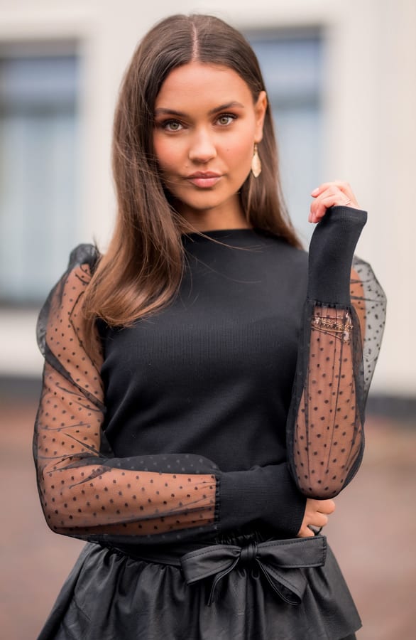Liz Polkadot Trui Zwart – shoparchief — foto 3
