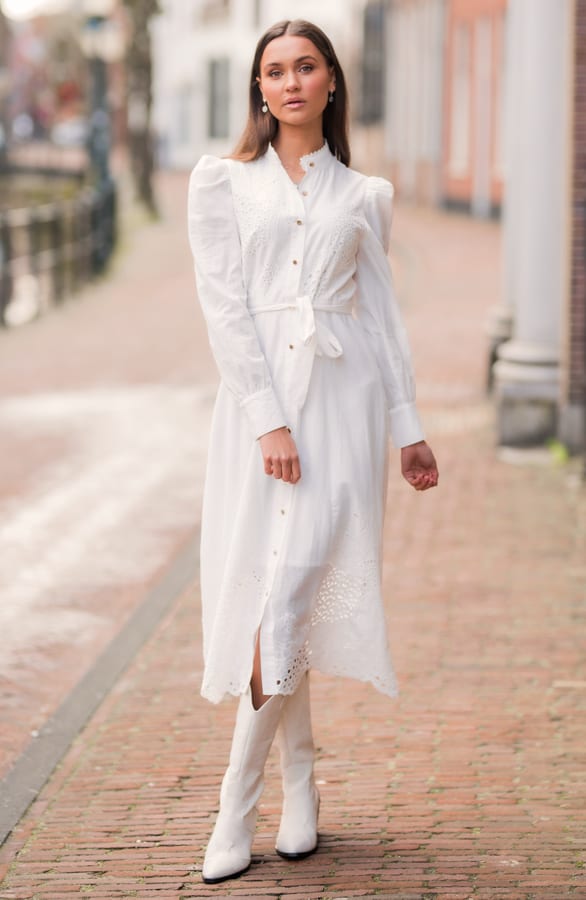Maxi Jurk Kant Loiza Wit – shoparchief — foto 3