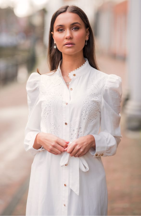 Maxi Jurk Kant Loiza Wit – shoparchief — foto 2