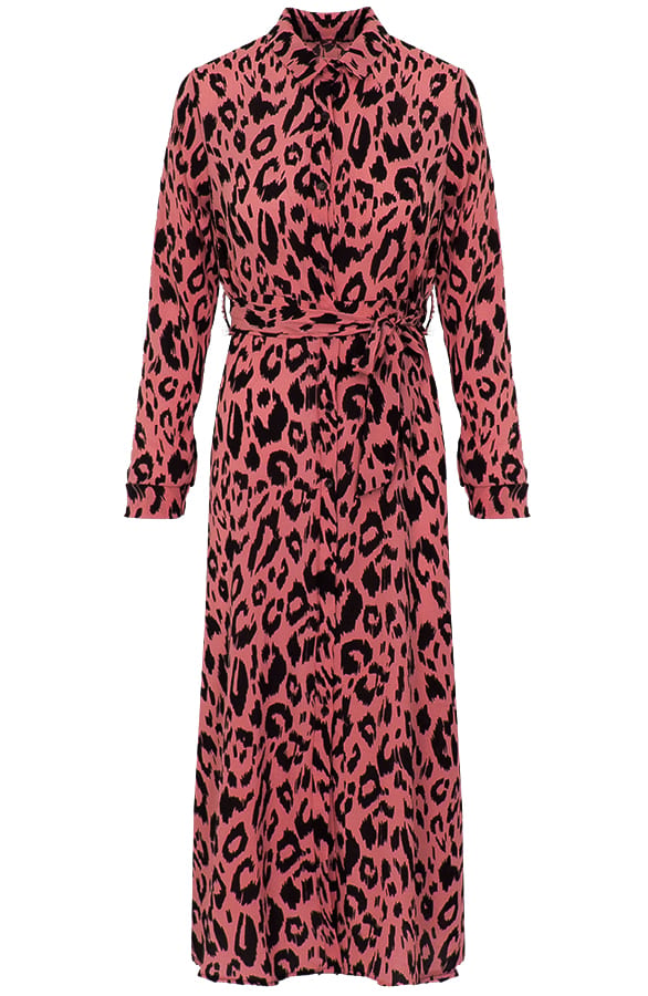 Maxi Jurk Panter Faye Koraal – shoparchief
