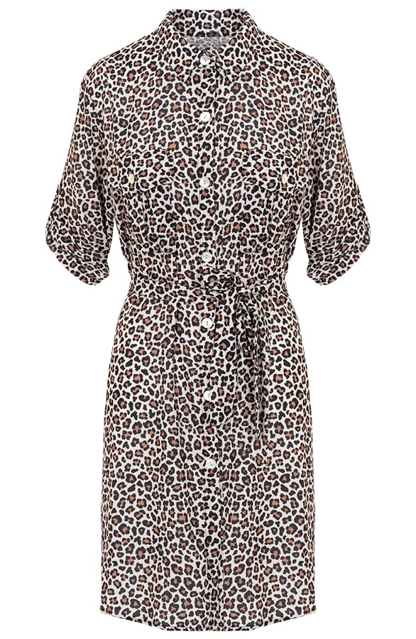 Panter Knopen Jurk Cato Creme – shoparchief
