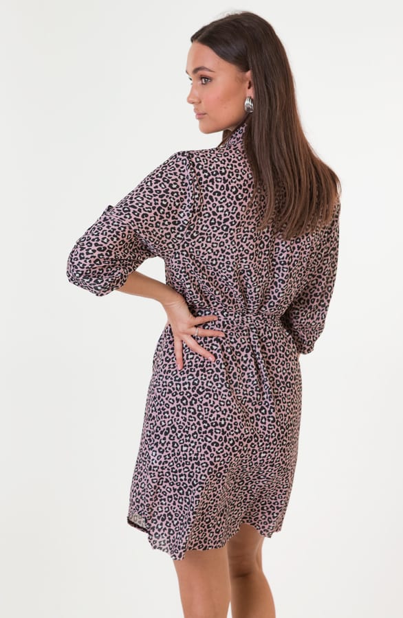 Panter Knopen Jurk Cato Roze – shoparchief — foto 4