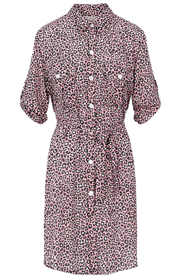 Panter Knopen Jurk Cato Roze – shoparchief