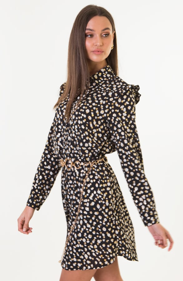 Print Jurk Rosalie Zwart – shoparchief — foto 2
