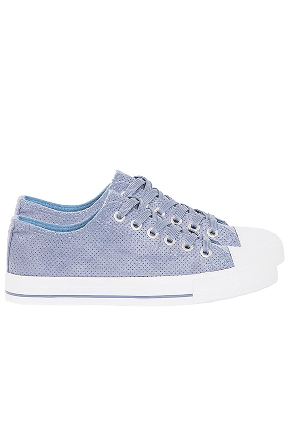 Suede Sneakers Soof Jeansblauw – shoparchief