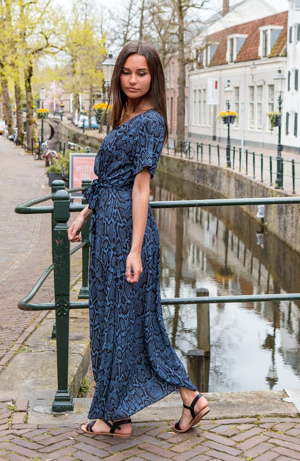 Chloe Snake Dress Blue – shoparchief — foto 3