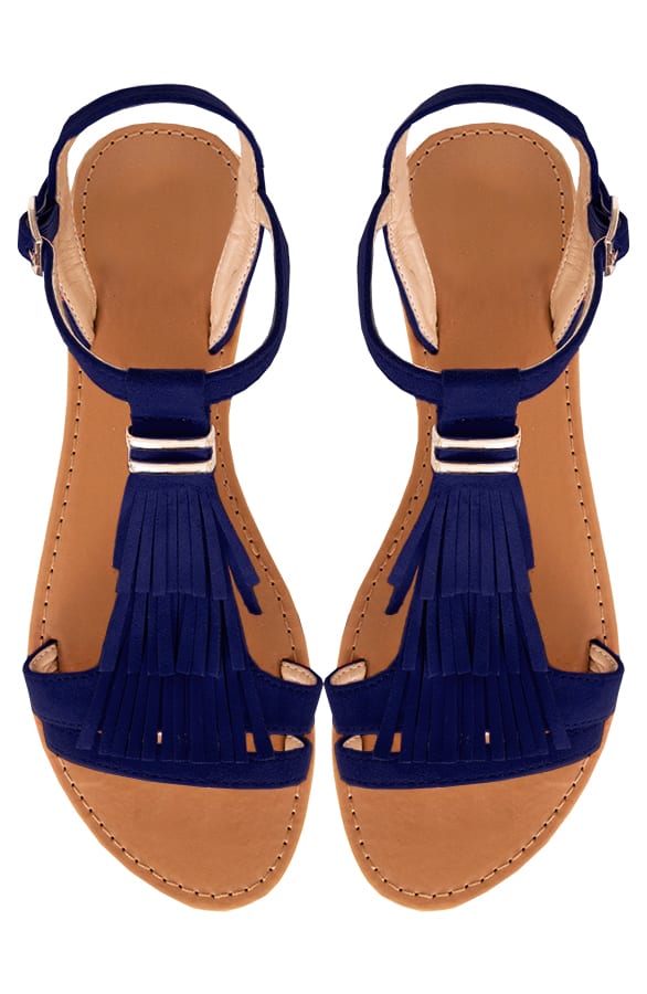 Fringe Sandalen Ilse Marine – shoparchief