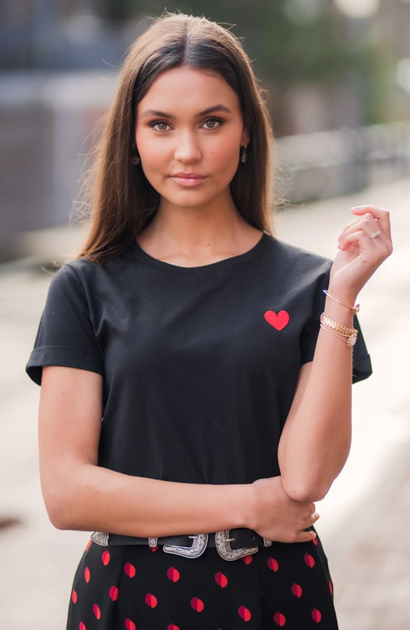 Heart Shirt Lucia Zwart – shoparchief