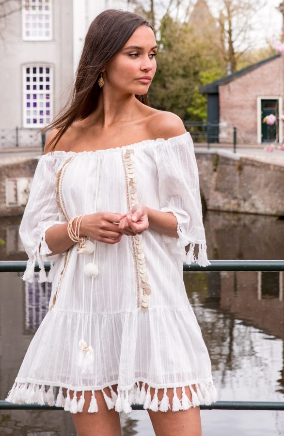 Ibiza Tuniek Lydia Wit – shoparchief