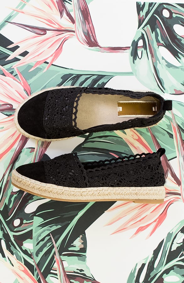Kanten Espadrilles Silke Zwart – shoparchief — foto 2