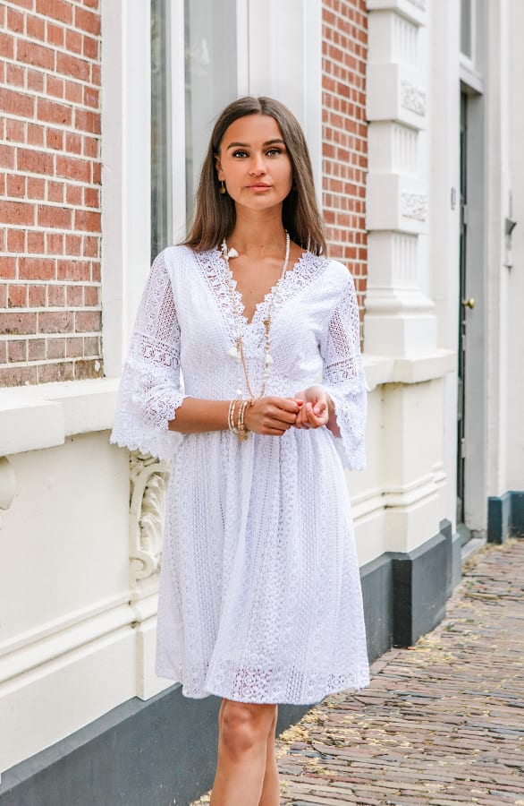 Kanten Jurk Lise Wit – shoparchief — foto 6