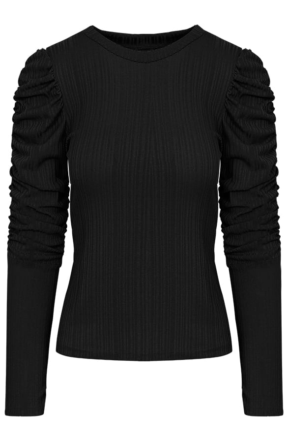 Luna Sleeve Pofmouwen Zwart – shoparchief