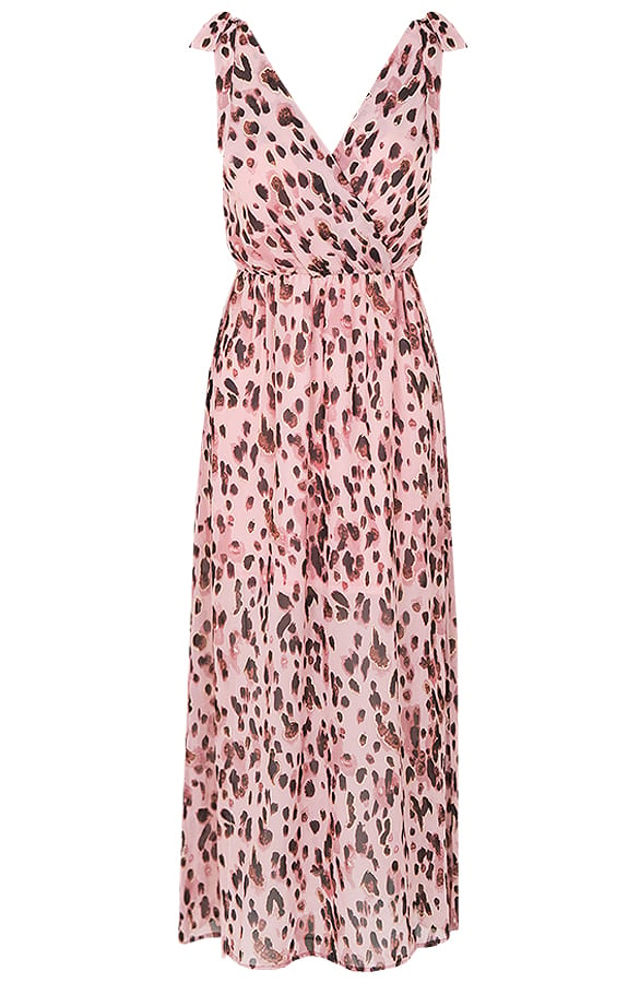 Maxi Jurk Panter Sadie Roze – shoparchief