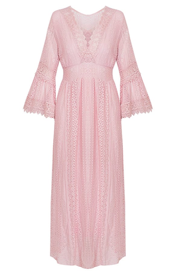 Maxi Kanten Jurk Lise Roze – shoparchief