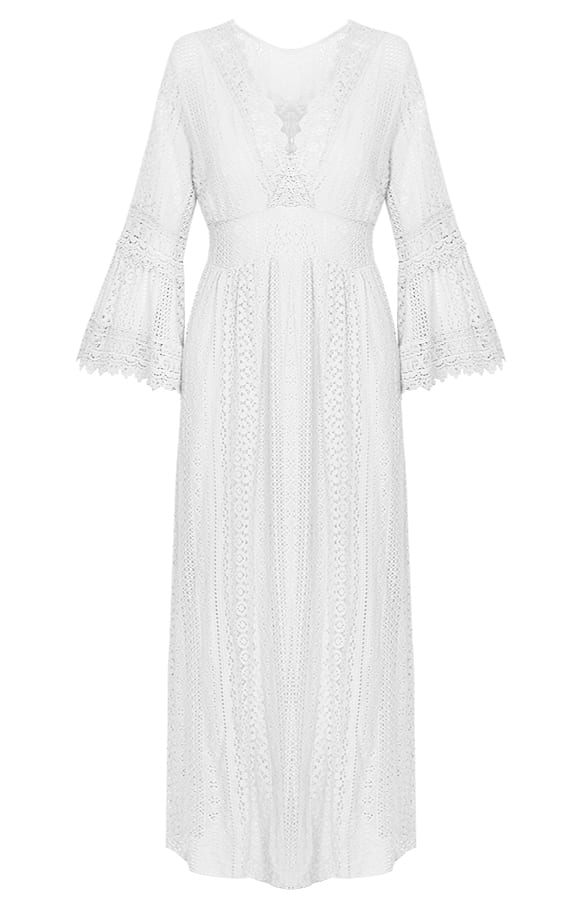 Maxi Kanten Jurk Lise Wit – shoparchief