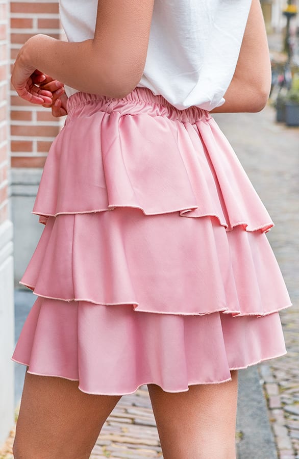 Olivia Satijnen Rok Roze – shoparchief — foto 5