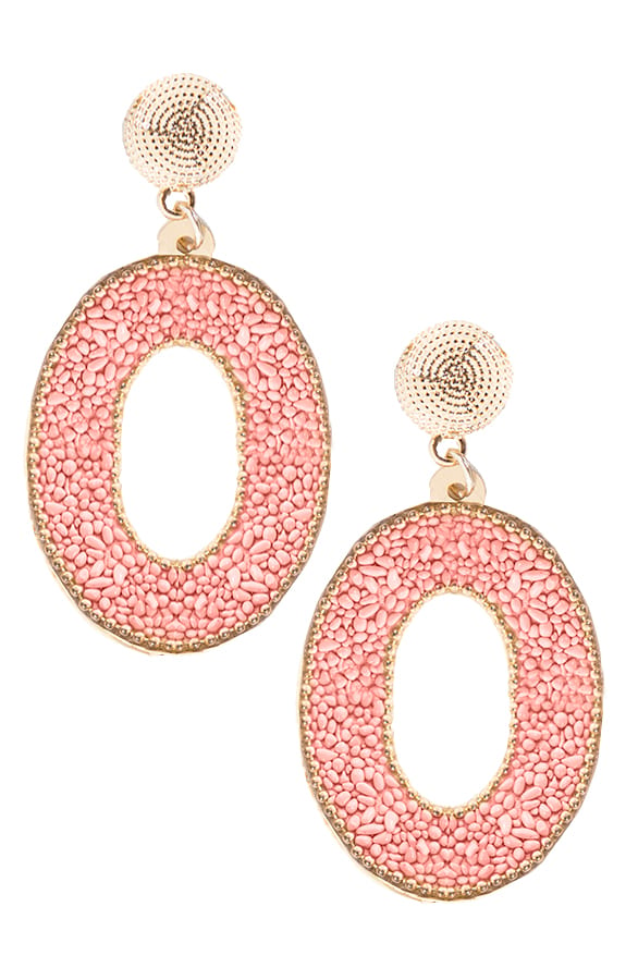 Aylin Oval Earrings Pink – shoparchief