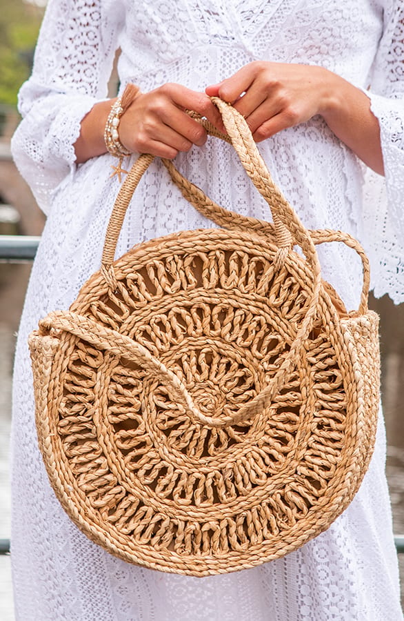 Rotan Rieten Tas Kristen Camel – shoparchief