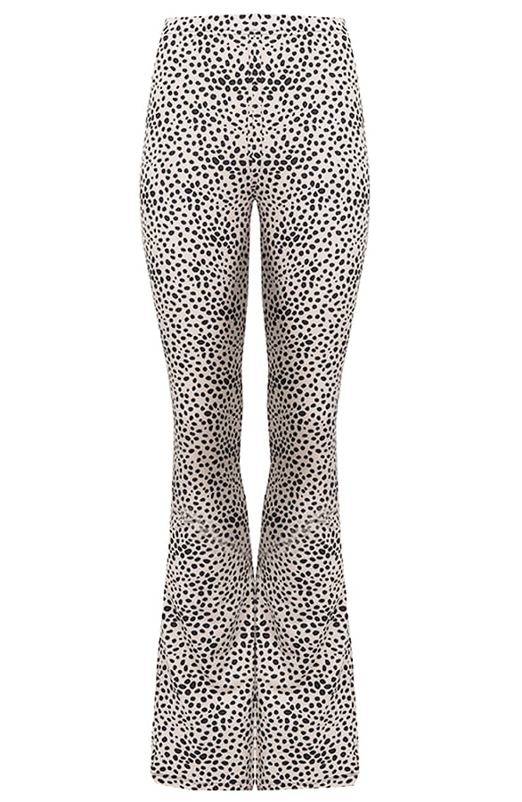 Janine Flared Broek Cheetah Creme – shoparchief