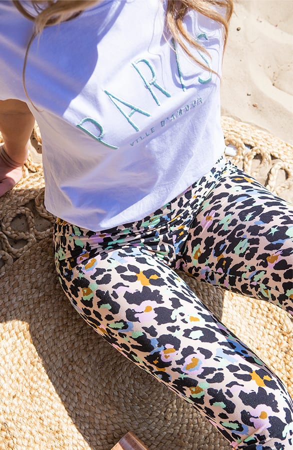 Janine Flared Broek Cheetah Pastel – shoparchief — foto 3