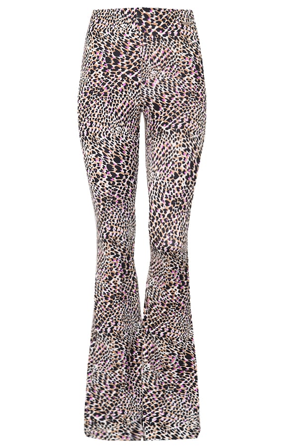 Janine Flared Broek Panter Zwart – shoparchief