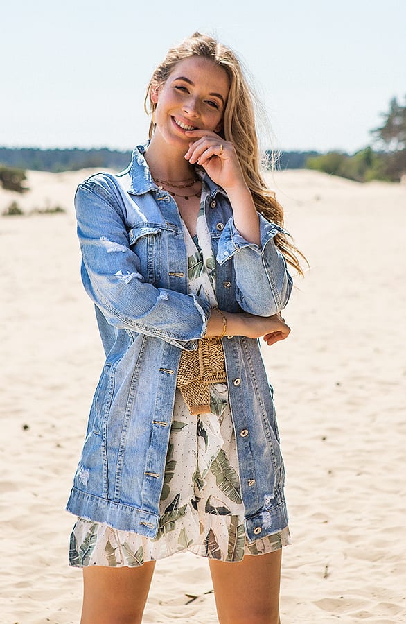 Jurk Leaves Sadie Wit – shoparchief — foto 4