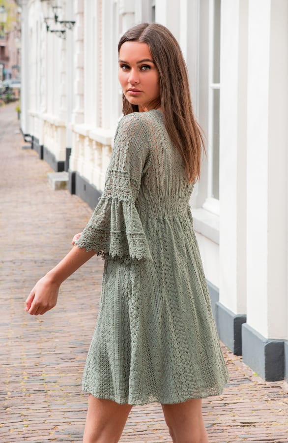 Kanten Jurk Lise Army – shoparchief — foto 5