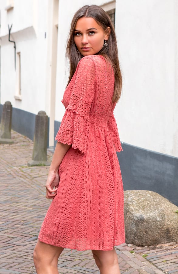 Kanten Jurk Lise Koraal – shoparchief — foto 6