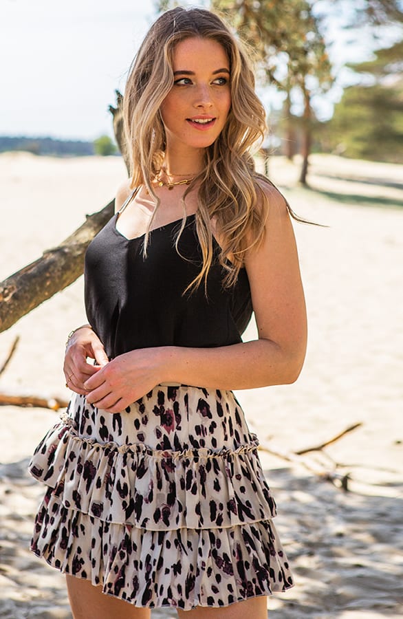 Leopard Rok Fenna Creme – shoparchief