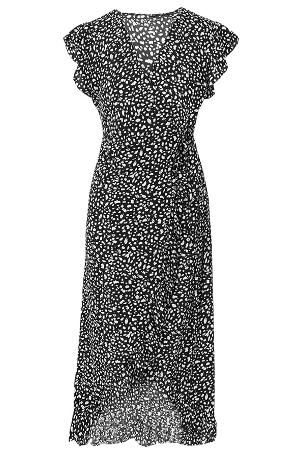 Midi Jurk Cheetah Jenny Zwart – alle jurkjes — foto 7