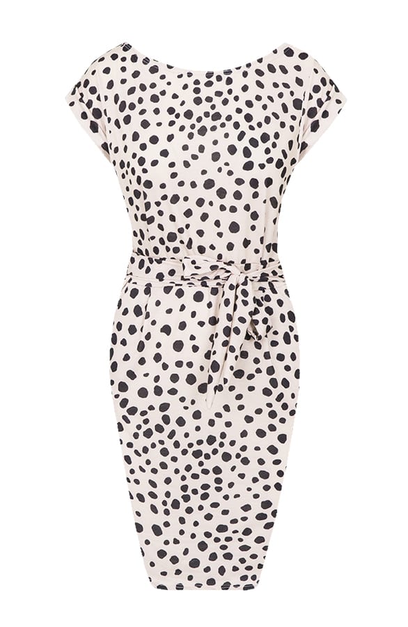 Noa Cheetah Strikjurk Dames Beige – shoparchief