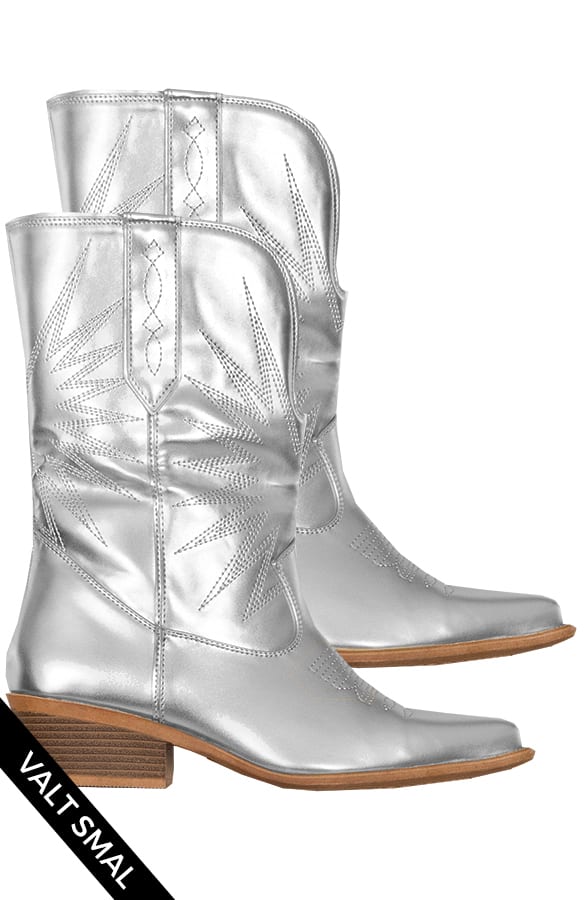 Rachel Cowboylaarzen Zilver – shoparchief