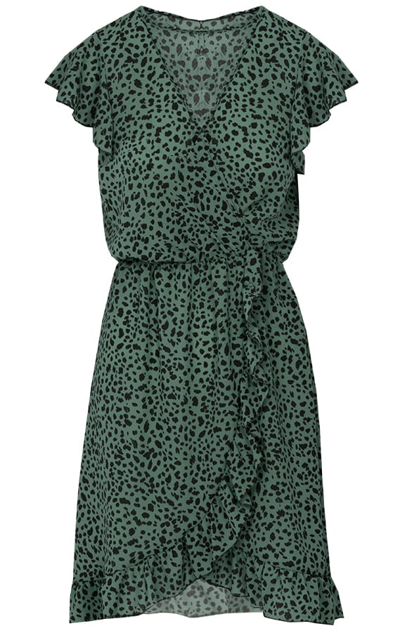 Cheetah Jurk Zara Legergroen – shoparchief