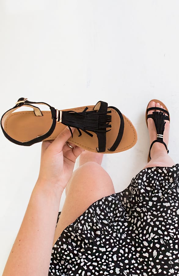Fringe Sandalen Ilse Zwart – shoparchief — foto 2