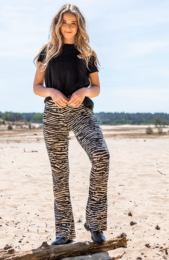 Janine Flared Broek Zebra – shoparchief — foto 2