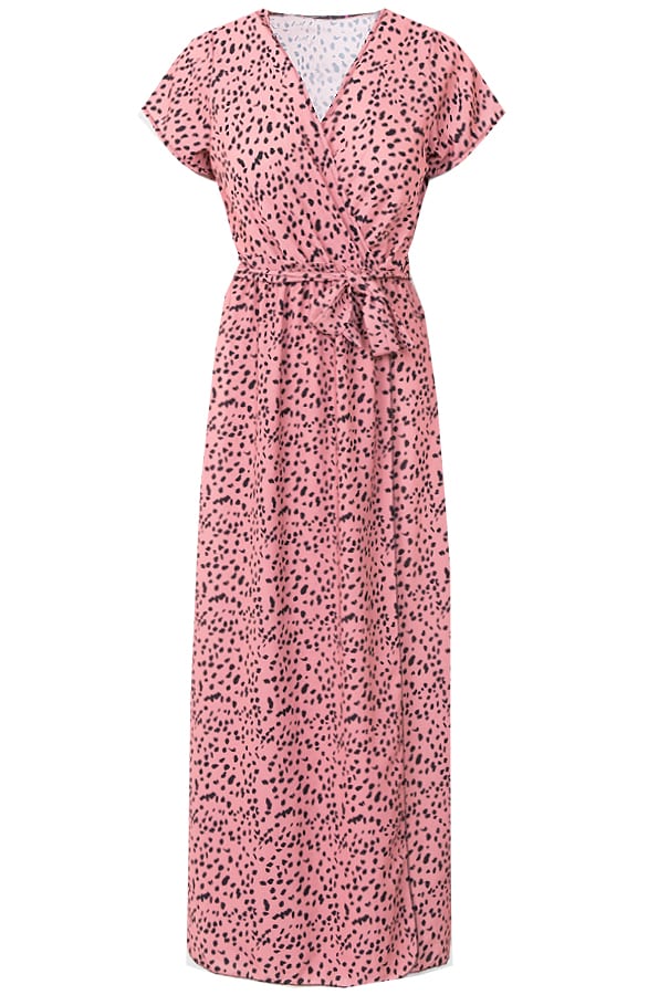 Maya Cheetah Dress Koraal – shoparchief