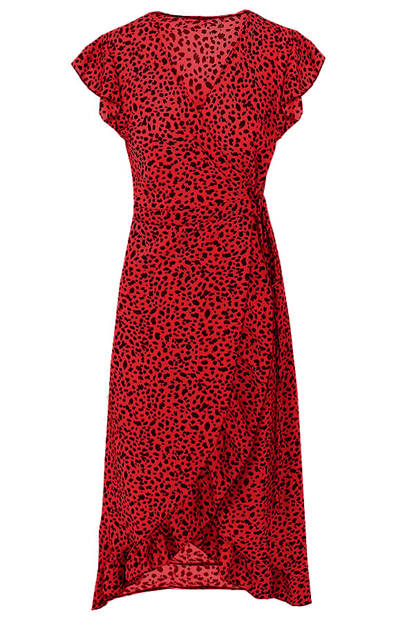 Midi Jurk Cheetah Jenny Rood – shoparchief