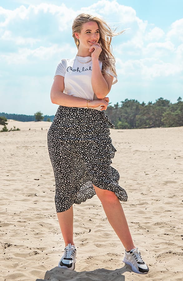 Midi Wikkelrok Cheetah Andrea Zwart – shoparchief — foto 3
