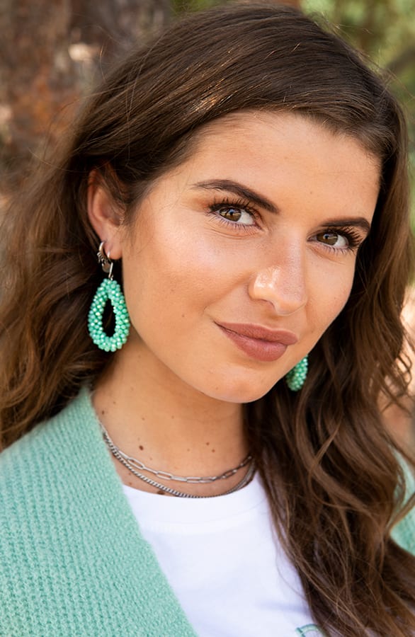 Bella Oval Earrings Mint – shoparchief — foto 2