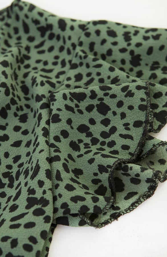 Cheetah Jurk Zara Legergroen – shoparchief — foto 5
